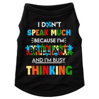 I Don't Speak Much Brilliant Puzzle And I'm Busy Thinking Autism Awareness Day Doggie Tank