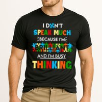 I Don't Speak Much Brilliant Puzzle And I'm Busy Thinking Autism Awareness Day Performance Shirt