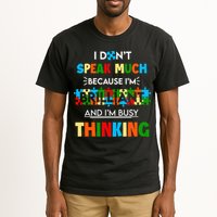 I Don't Speak Much Brilliant Puzzle And I'm Busy Thinking Autism Awareness Day Tall T-Shirt