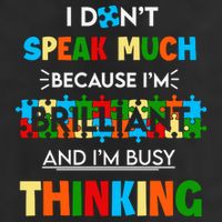 I Don't Speak Much Brilliant Puzzle And I'm Busy Thinking Autism Awareness Day Tumbler