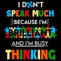 I Don't Speak Much Brilliant Puzzle And I'm Busy Thinking Autism Awareness Day Cooling Performance Long Sleeve Crew