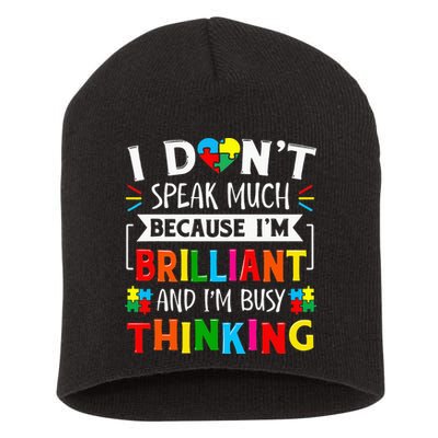 I Dont Speak Much Brilliant Autism Autistic Short Acrylic Beanie