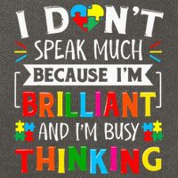 I Dont Speak Much Brilliant Autism Autistic Cotton Canvas Backpack