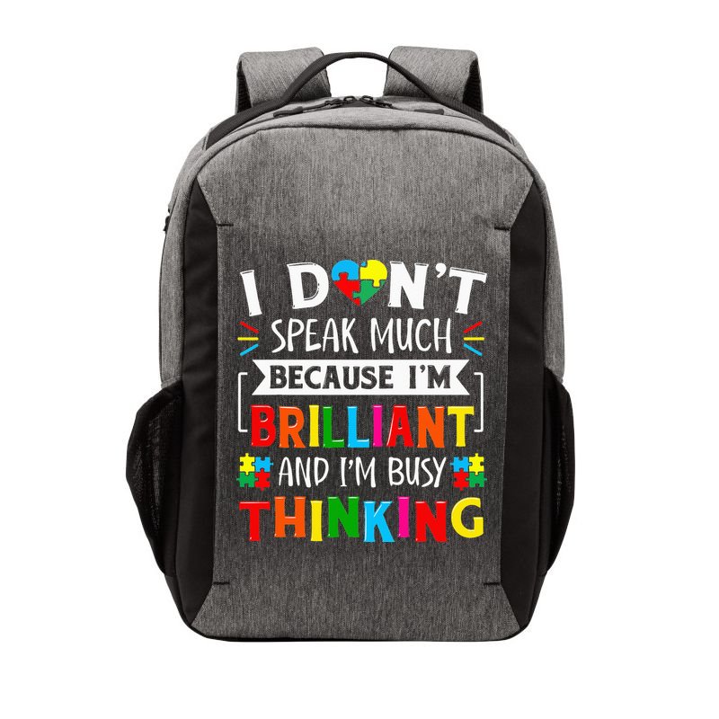 I Dont Speak Much Brilliant Autism Autistic Vector Backpack