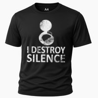I Destroy Silence Funny Sousaphone Players Cooling Performance Crew T-Shirt