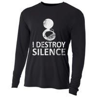 I Destroy Silence Funny Sousaphone Players Cooling Performance Long Sleeve Crew