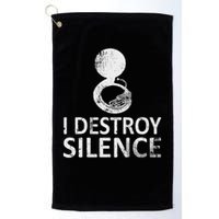 I Destroy Silence Funny Sousaphone Players Golf Towel