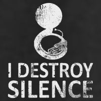 I Destroy Silence Funny Sousaphone Players Golf Towel