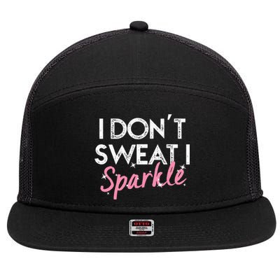 I Dont Sweat I S.P.A.R.K.L.E 7 Panel Mesh Trucker Snapback Hat