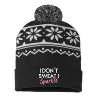 I Dont Sweat I S.P.A.R.K.L.E USA-Made Snowflake Beanie