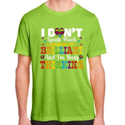 I Dont Speak Much Brilliant Autism Awareness Gift Adult ChromaSoft Performance T-Shirt