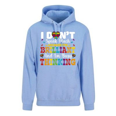 I Dont Speak Much Brilliant Autism Awareness Gift Unisex Surf Hoodie