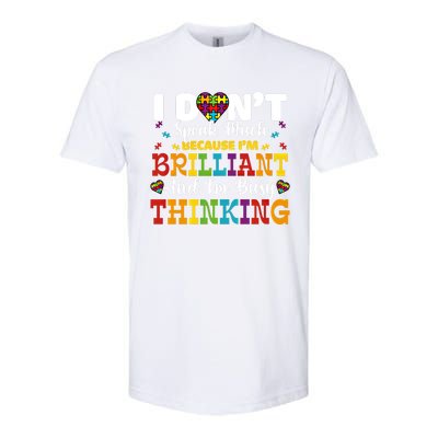 I Dont Speak Much Brilliant Autism Awareness Gift Softstyle CVC T-Shirt