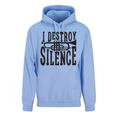 I Destroy Silence Marching Band Trumpet For Men Women Unisex Surf Hoodie