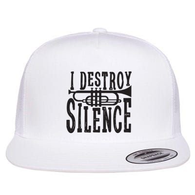 I Destroy Silence Marching Band Trumpet For Men Women Flatbill Hat