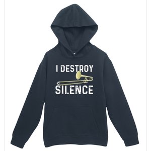 I Destroy Silence Trombonist Trombone Player Marching Band Urban Pullover Hoodie