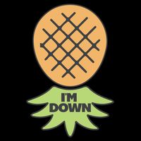I'm Down Swinger Upside Down Pineapple Gift Cooling Performance Crew T-Shirt