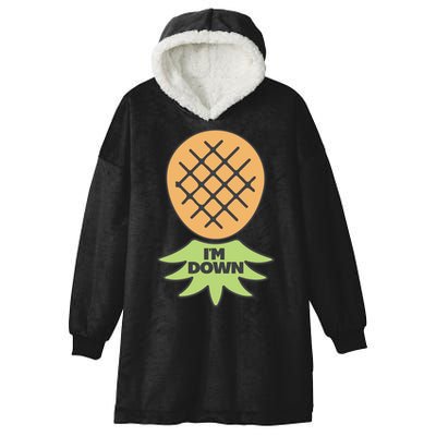 I'm Down Swinger Upside Down Pineapple Gift Hooded Wearable Blanket