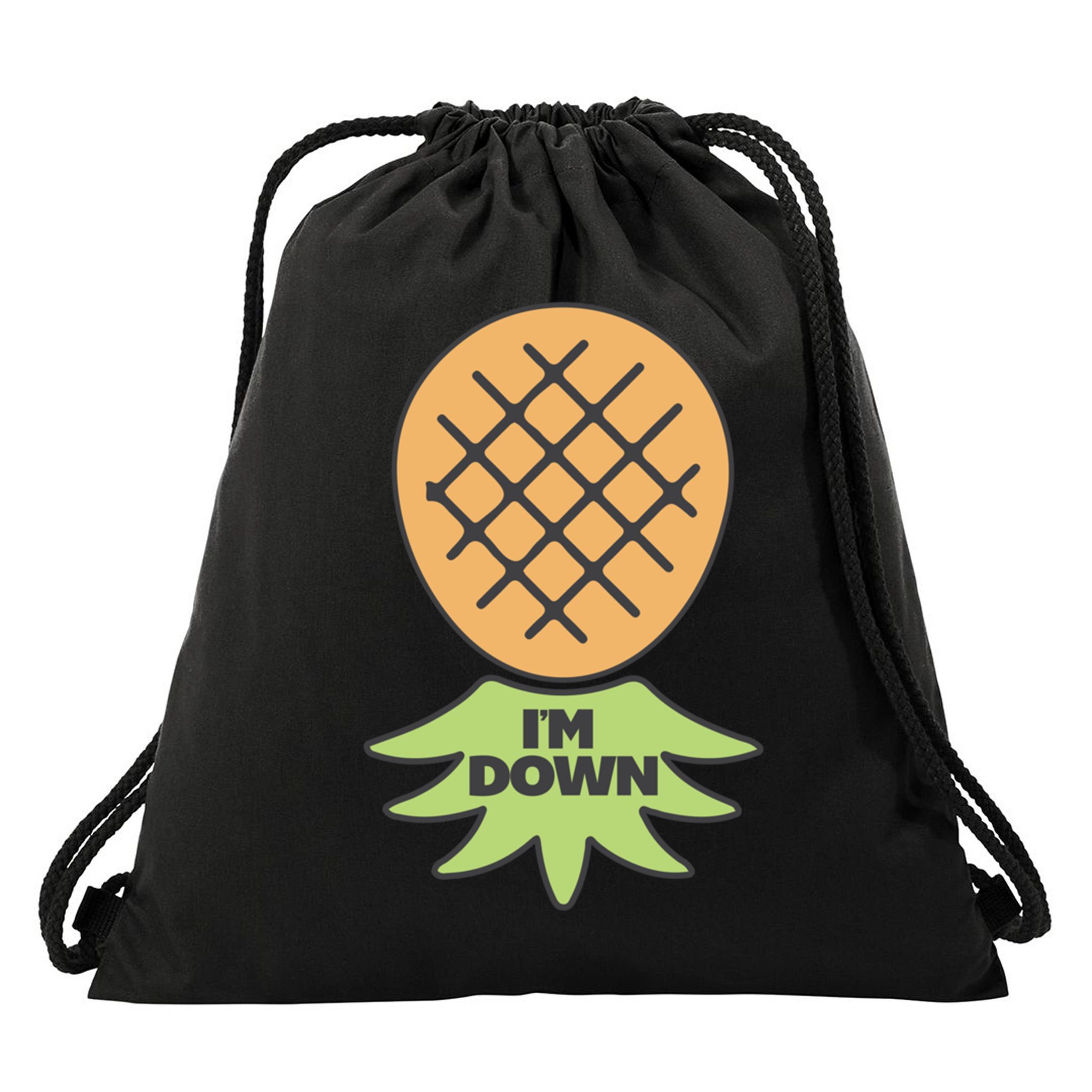 I'm Down Swinger Upside Down Pineapple Gift Drawstring Bag