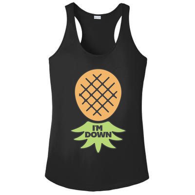 I'm Down Swinger Upside Down Pineapple Gift Ladies PosiCharge Competitor Racerback Tank