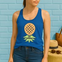 I'm Down Swinger Upside Down Pineapple Gift Womens Tank Top