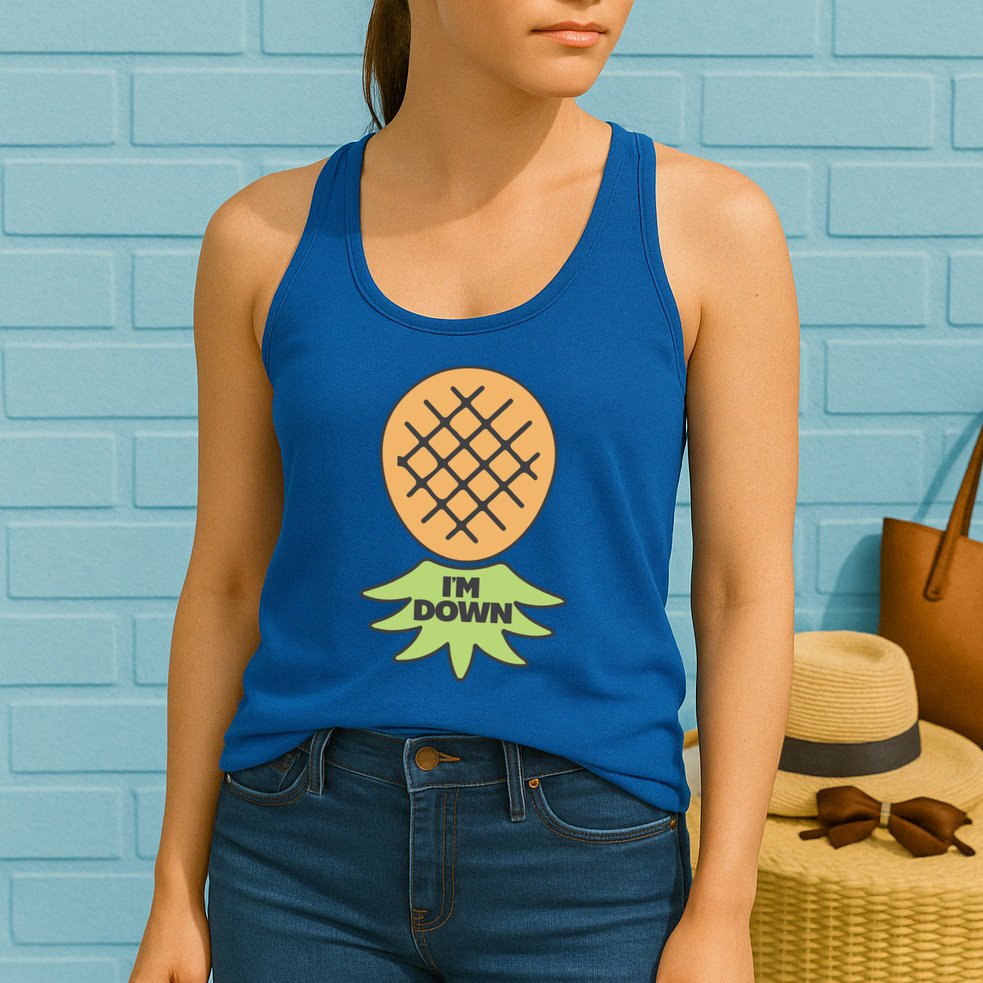 I'm Down Swinger Upside Down Pineapple Gift Womens Tank Top