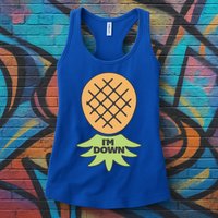 I'm Down Swinger Upside Down Pineapple Gift Womens Tank Top