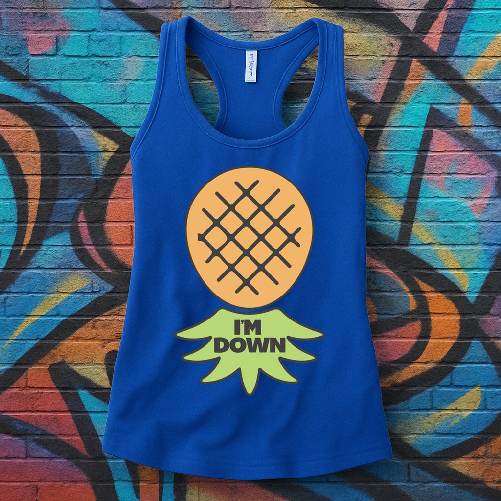 I'm Down Swinger Upside Down Pineapple Gift Womens Tank Top
