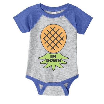 I'm Down Swinger Upside Down Pineapple Gift Infant Baby Jersey Bodysuit