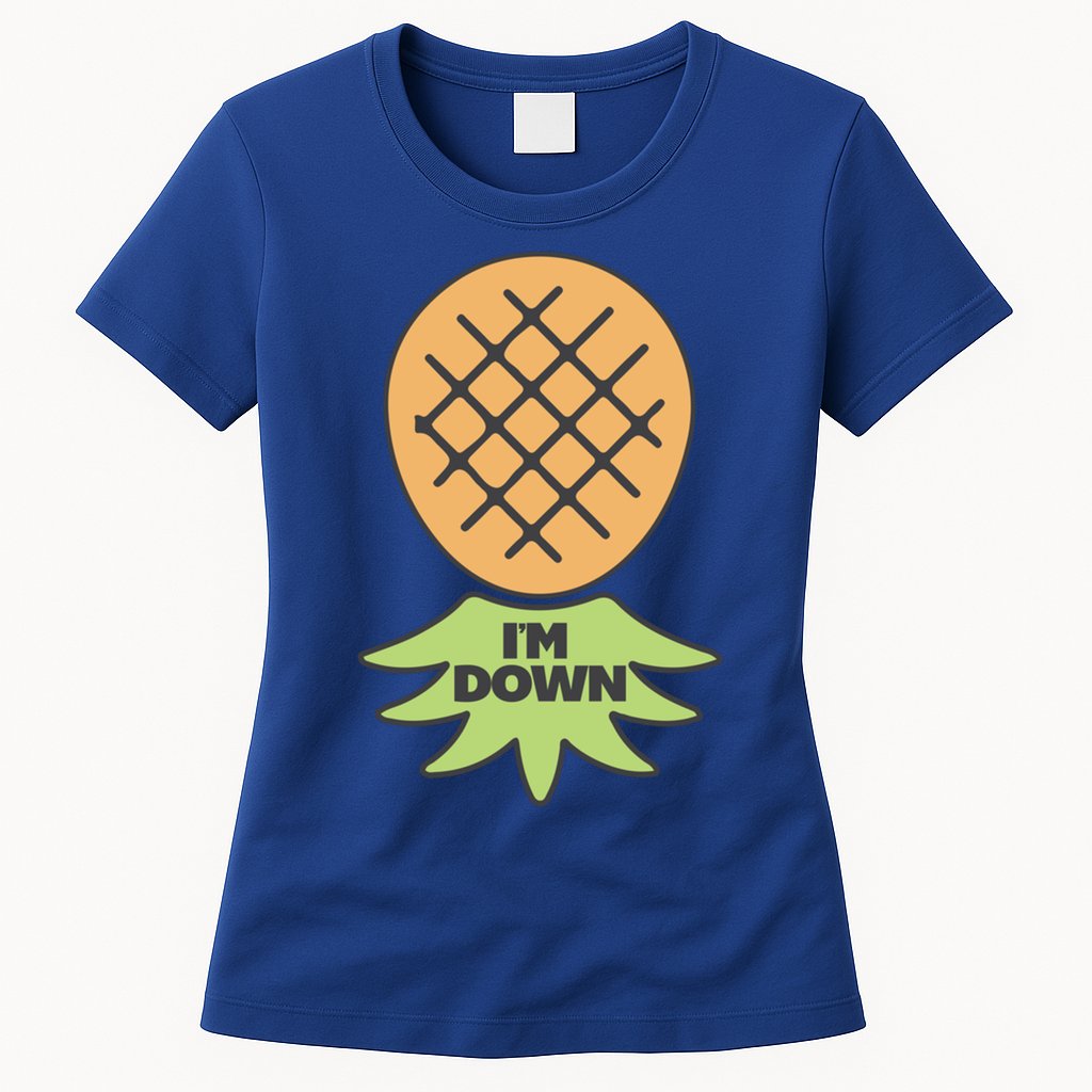 I'm Down Swinger Upside Down Pineapple Gift Womens T-Shirt