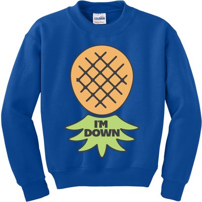 I'm Down Swinger Upside Down Pineapple Gift Kids Sweatshirt
