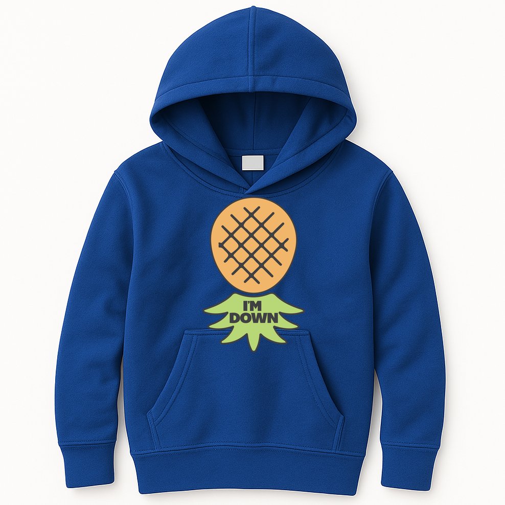 I'm Down Swinger Upside Down Pineapple Gift Kids Hoodie