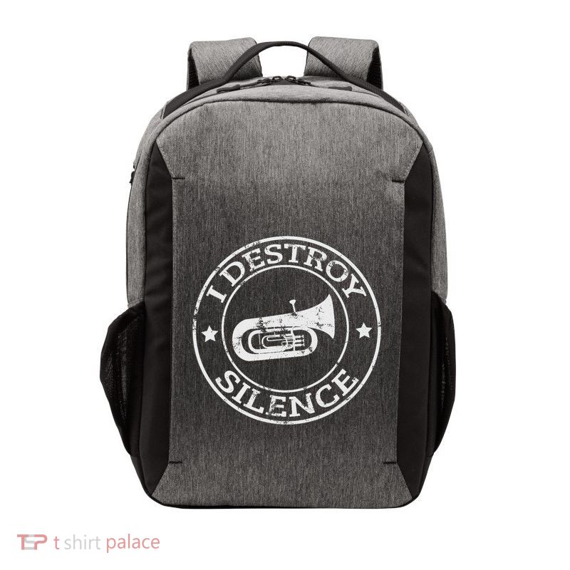 I Destroy Silence Tuba Trumpet Player Brass Marching Band Vector Backpack