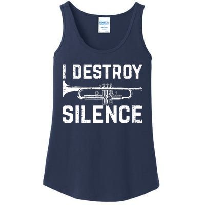 I Destroy Silence Trumpet Ladies Essential Tank