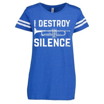 I Destroy Silence Trumpet Enza Ladies Jersey Football T-Shirt