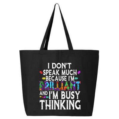 I Dont Speak Much Brilliant Autism Creature Autistic Meaningful Gift 25L Jumbo Tote