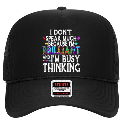 I Dont Speak Much Brilliant Autism Creature Autistic Meaningful Gift Trucker Hat