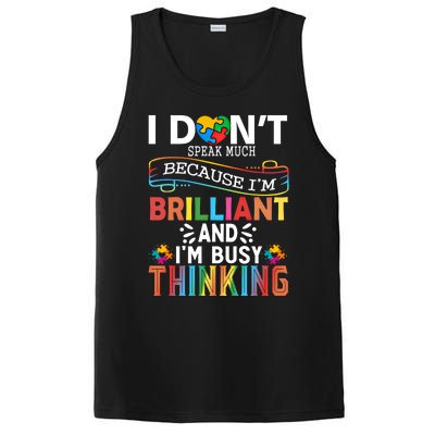 I Dont Speak Much Brilliant Autism Creature Autistic Gift PosiCharge Competitor Tank