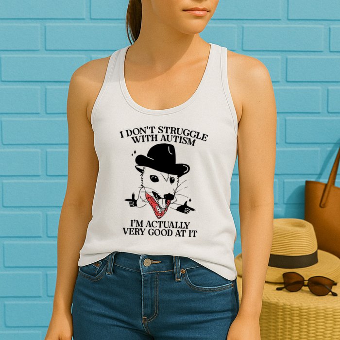 I Don’T Struggle With Autism I’M Actually Very Good At It Womens Tank Top