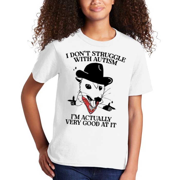 I Don’T Struggle With Autism I’M Actually Very Good At It Kids T-Shirt
