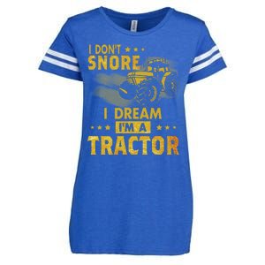 I Don't Snore I Dream I'm A Tractor Funny Gift For Dad Enza Ladies Jersey Football T-Shirt