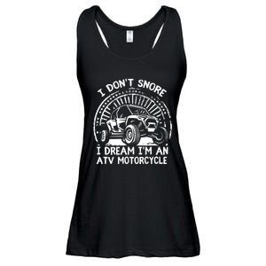 I Don't Snore I Dream I'm An ATV Motorcycle 4x4 Quad Lover Ladies Essential Flowy Tank