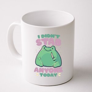 I DIDNT STAB ANYONE TODAY FUNNY CUTE FROG GIFT Coffee Mug