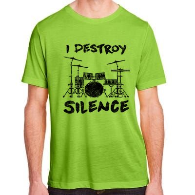 I Destroy Silence Drummer Gift Adult ChromaSoft Performance T-Shirt