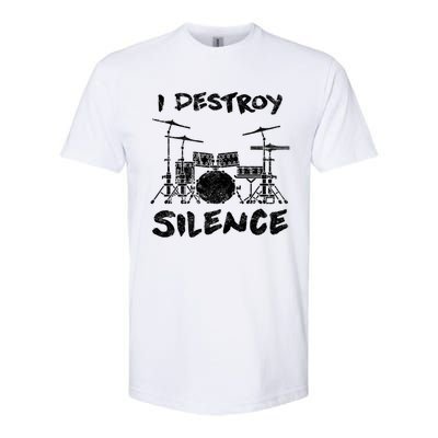 I Destroy Silence Drummer Gift Softstyle CVC T-Shirt