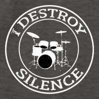 I Destroy Silence Drums Drum Set Drummer Gift Vector Backpack