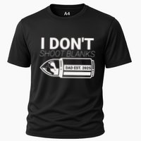 I DonT Shoot Blanks Dad Est 2025 Pregnancy Expecting Father Cooling Performance Crew T-Shirt