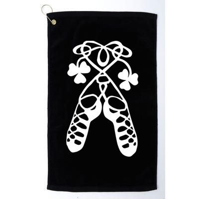 Irish Dance Soft Shoes Ghillies Lucky Feis Gift Golf Towel