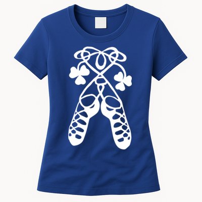Irish Dance Soft Shoes Ghillies Lucky Feis Gift Womens T-Shirt