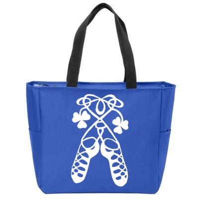 Irish Dance Soft Shoes Ghillies Lucky Feis Gift Zip Tote Bag